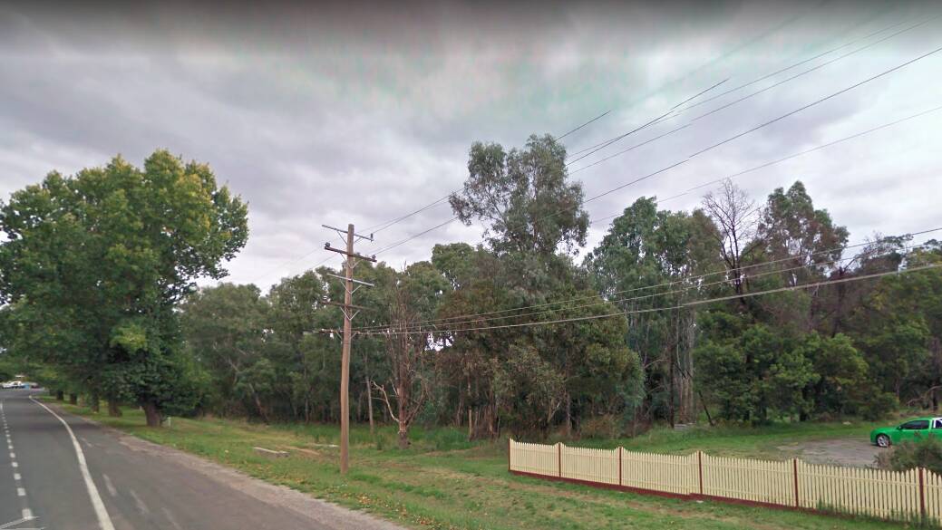 The billboard was proposed to be placed in front of this bushland on the southern exit from Castlemaine on Johnstone Street. Picture: Google