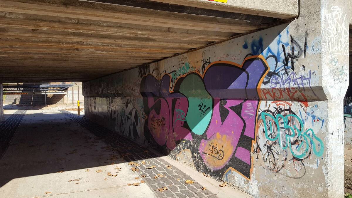Street art in an underpass in Bendigo. Picture: Adam Holmes