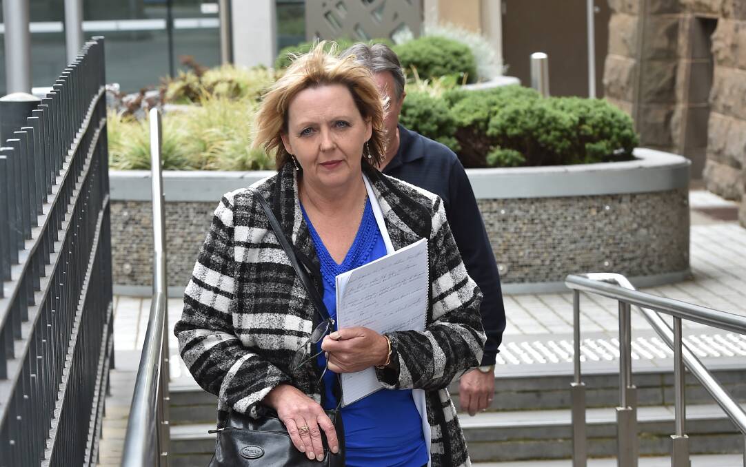 Former Bendigo councillor Julie Hoskin, pictured arriving in court in Bendigo on unrelated matters, was declared bankrupt one day before sending her resignation to council.