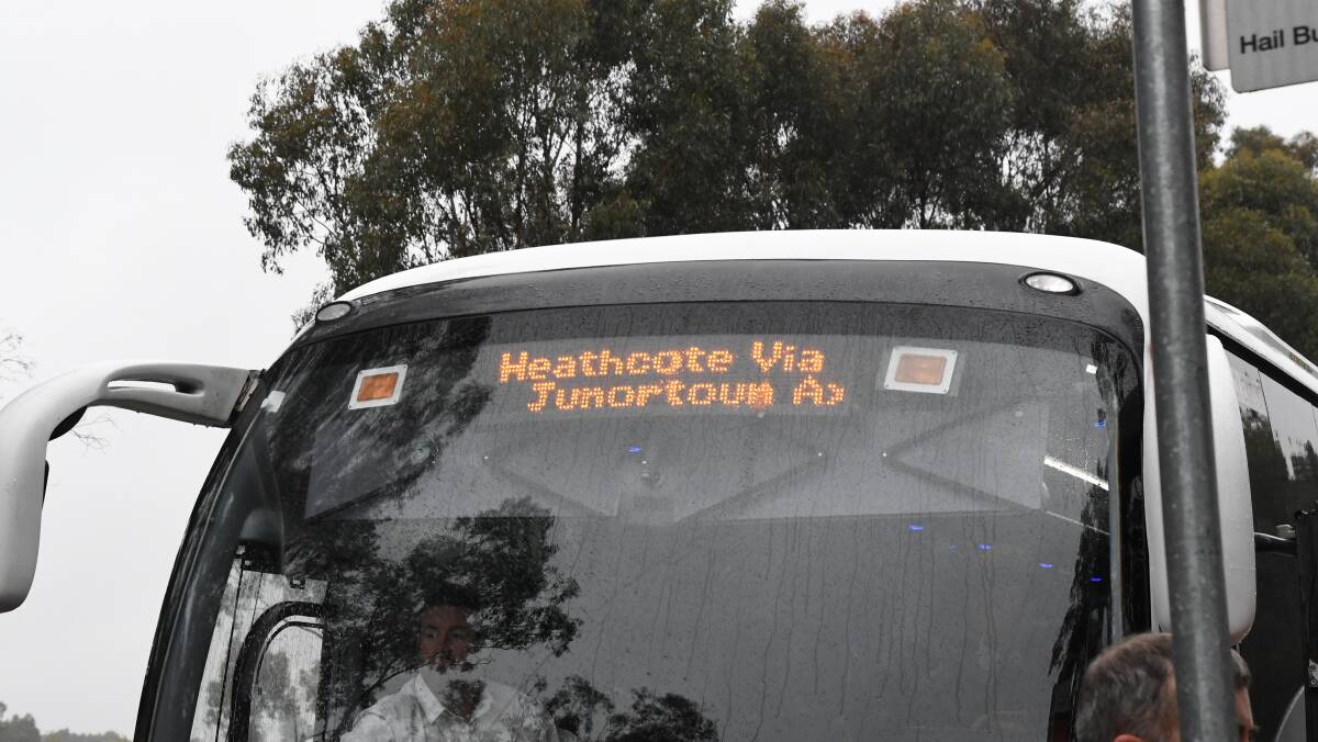 Heathcote will receive three return bus services to Bendigo on Saturday and Sunday, and five returns services each weekday.
