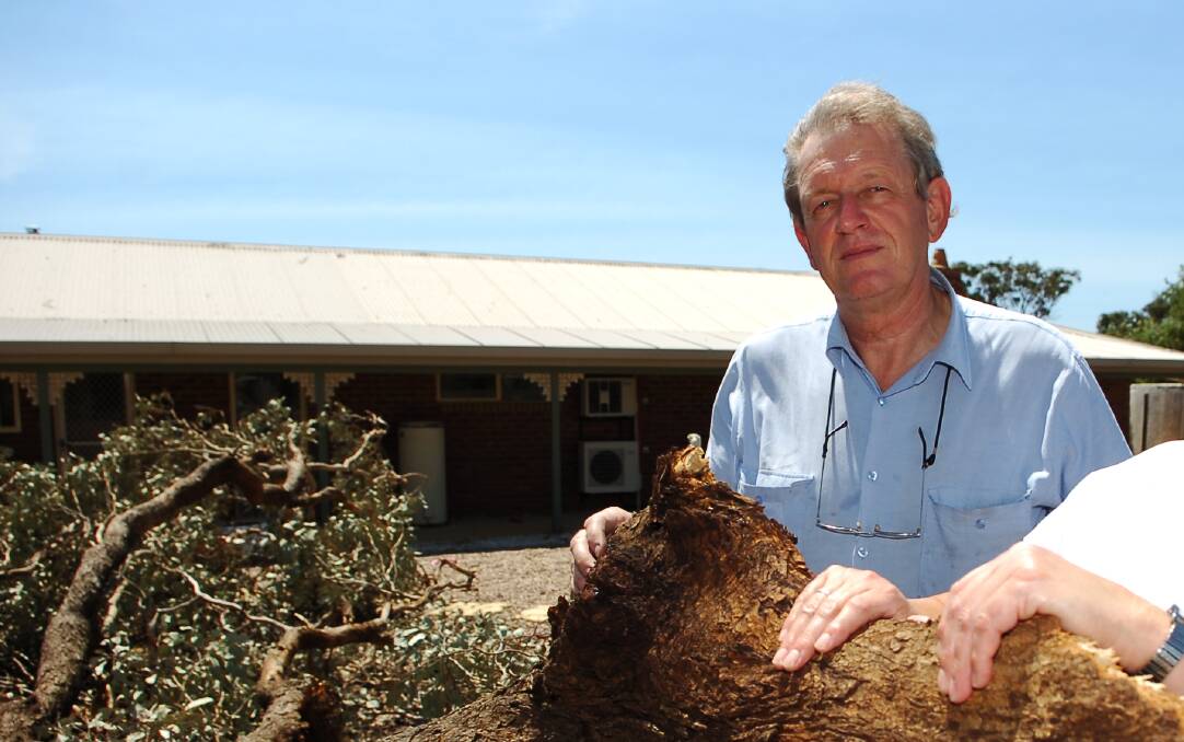 Karel Zegers on his Marong property in 2006. He ran for One Nation in Bendigo in 1998.