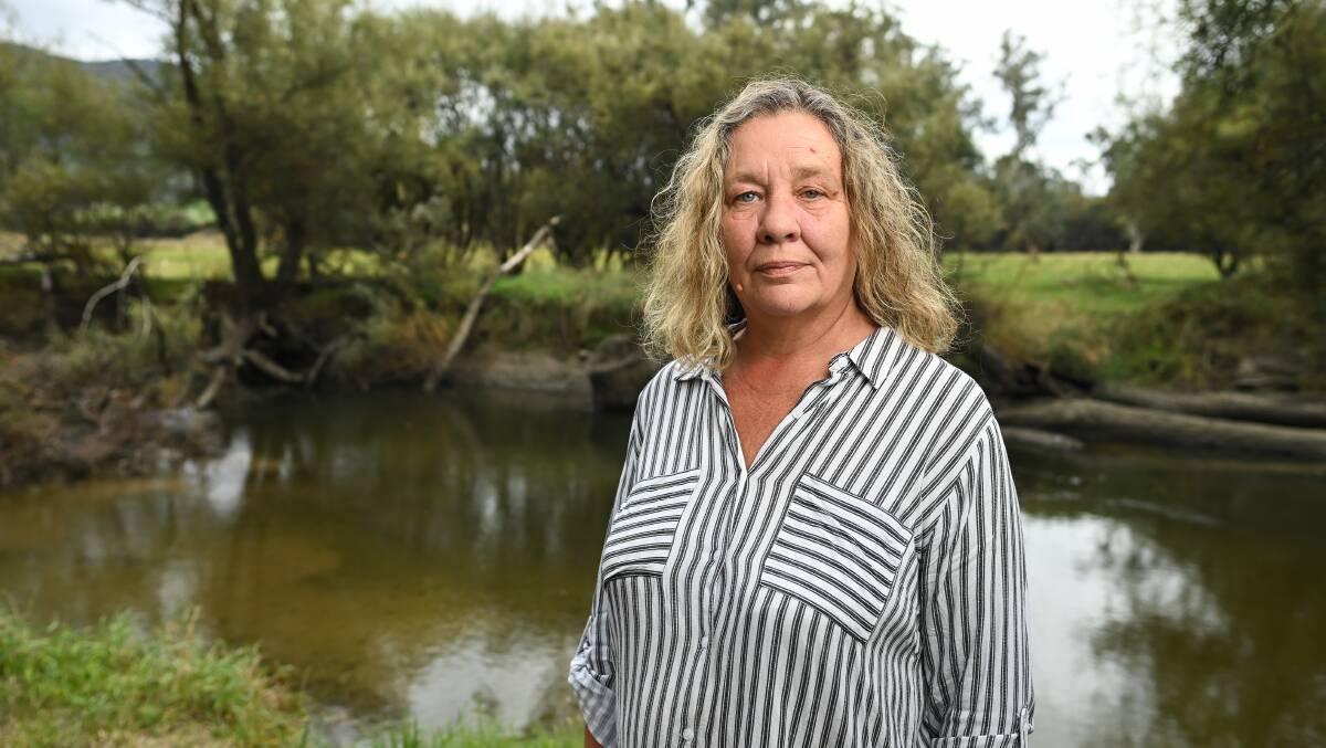 Licence risk: Kiewa Valley farmer Belinda Pearce organised a rally in Melbourne last year protesting the camping rules. Photo by Mark Jesser.