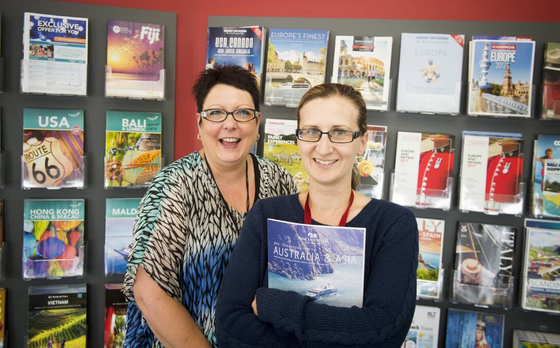 WINNING: Cruise competition winner Wendy Lovell with Angela Meek from Bendigo Travel and Cruise Centre. Picture: DARREN HOWE