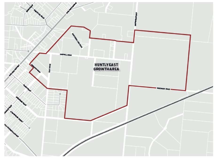 The proposed Huntly Development Contributions Plan Overlay would span an area of 247 hectares, encompassing the properties of 30 land holders on the eastern side of the Midland Highway. Picture: CITY OF GREATER BENDIGO