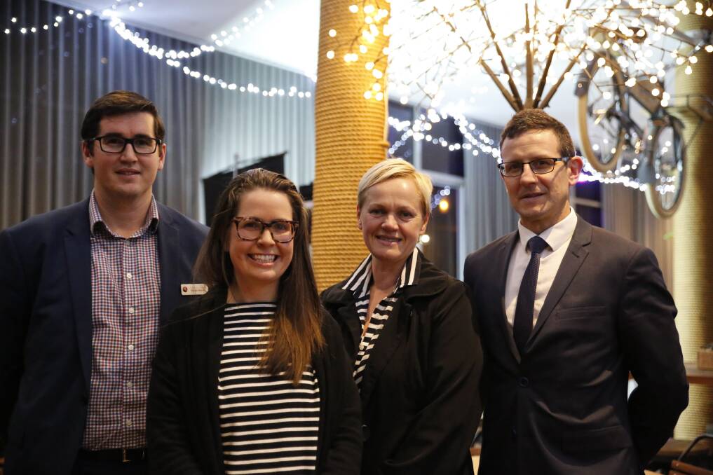 Steven Abbott, Jessica Crofts, Zemeel Saba and Chris Harrington at the completion of the pilot Rural Challenge project - an initiative aimed at promoting gender equality and preventing violence against women.