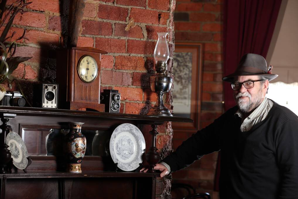 Noel Laidlaw celebrates his retirement at Bendigo's Old Boundary Hotel - a site at the heart of Bendigo's gold mining history, filled with memorabilia. Picture: GLENN DANIELS