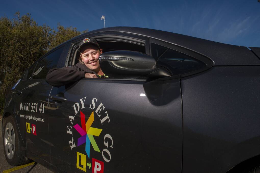 Ready Set Go Driving instructor Nicole Hodges set to help the next generation of motorists. Picture: DARREN HOWE