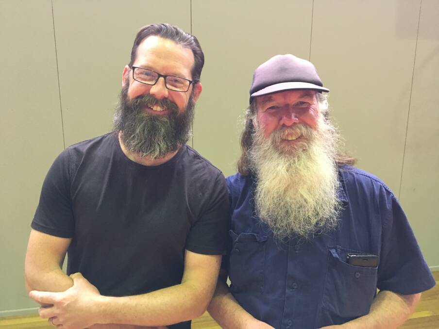 The combined age of both of their facial hair was about 50 years, according to East Loddon P-12 College staff. Picture: SUPPLIED