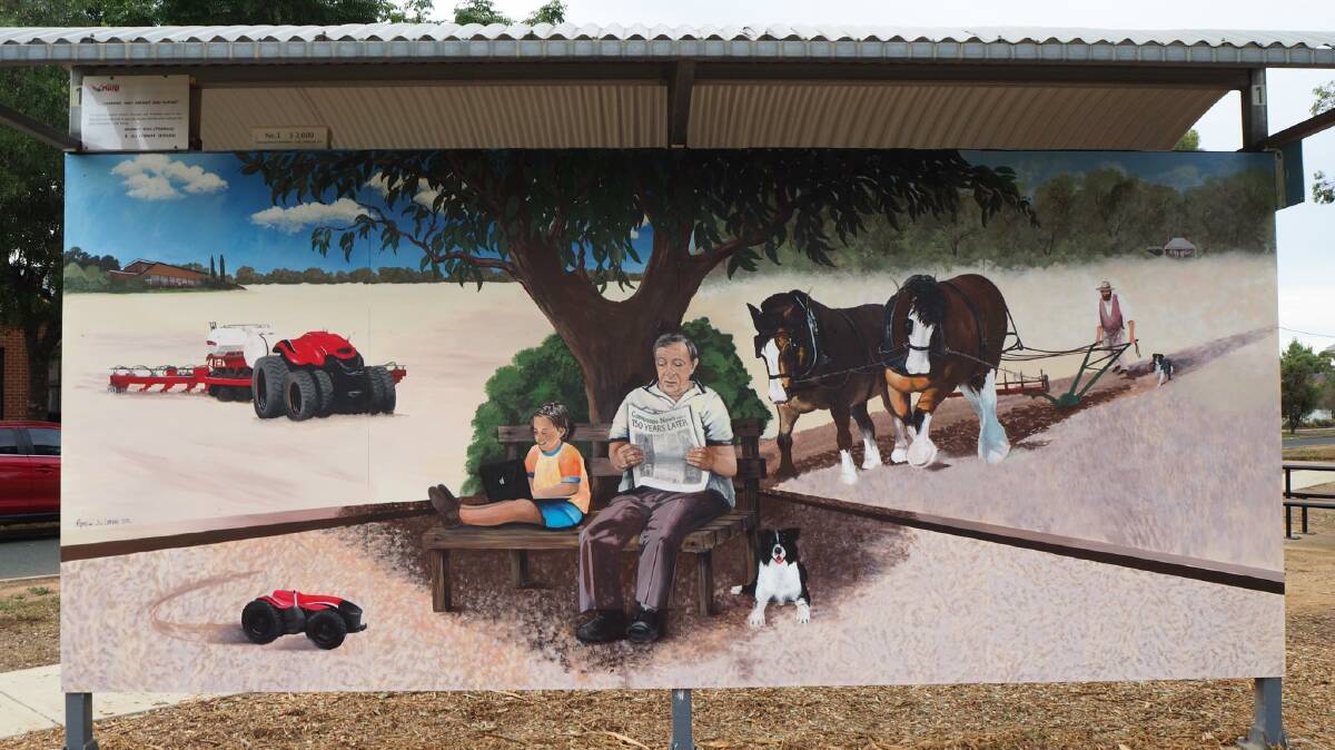 Ross and Conway's mural, 'Farming: Past, present and future'. Picture: ROCHESTER MURAL FESTIVAL