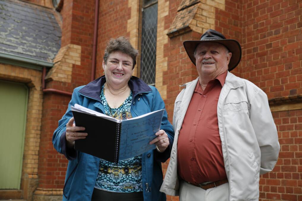 Susan Johns and Frank Johns, both descendants of the three brothers that built the church, are keen to see its history respected and preserved. Picture: EMMA D'AGOSTINO