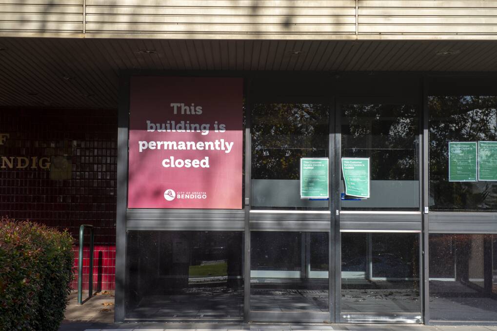 A sign outside the council's former headquarters at Lyttleton Terrace, which have been decommissioned. The council confirmed on Wednesday it would sell the site. The building will be demolished to make way for the GovHub. Picture: DARREN HOWE