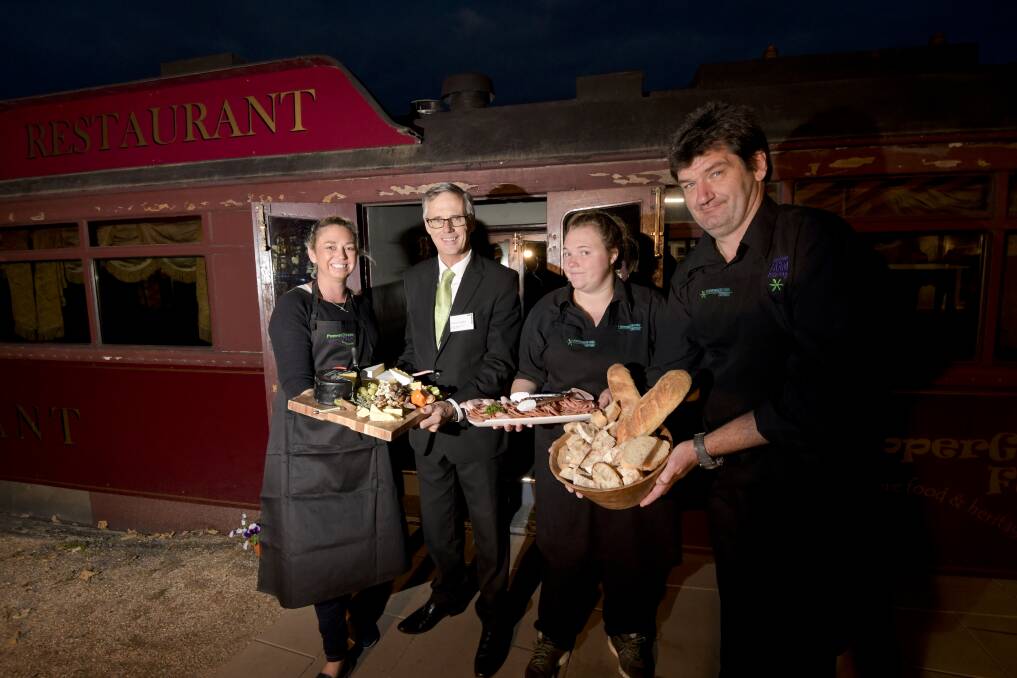 Access Australia Group's Amanda Ryan, Dr. Michael Langdon, Crystal Sutherland and Neil Taylor at the PepperGreen Farm opening, which was catered by PepperGreen Farm Catering. Picture: NONI HYETT