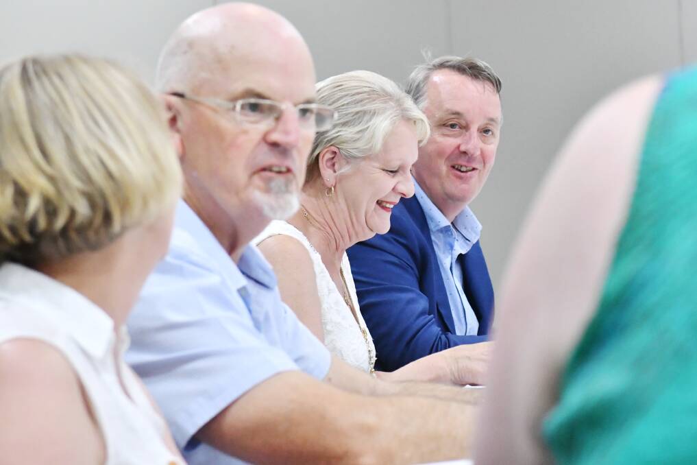 Mental health minister Martin Foley consults with Bendigo experts regarding the terms of reference for the royal commission into mental health. Picture: DARREN HOWE.