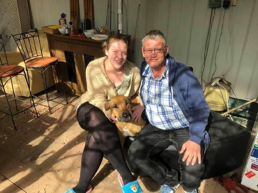 Erica Farnell and dad Tony Farnell with "our best boy Oscar". Picture courtesy of Erica Farnell