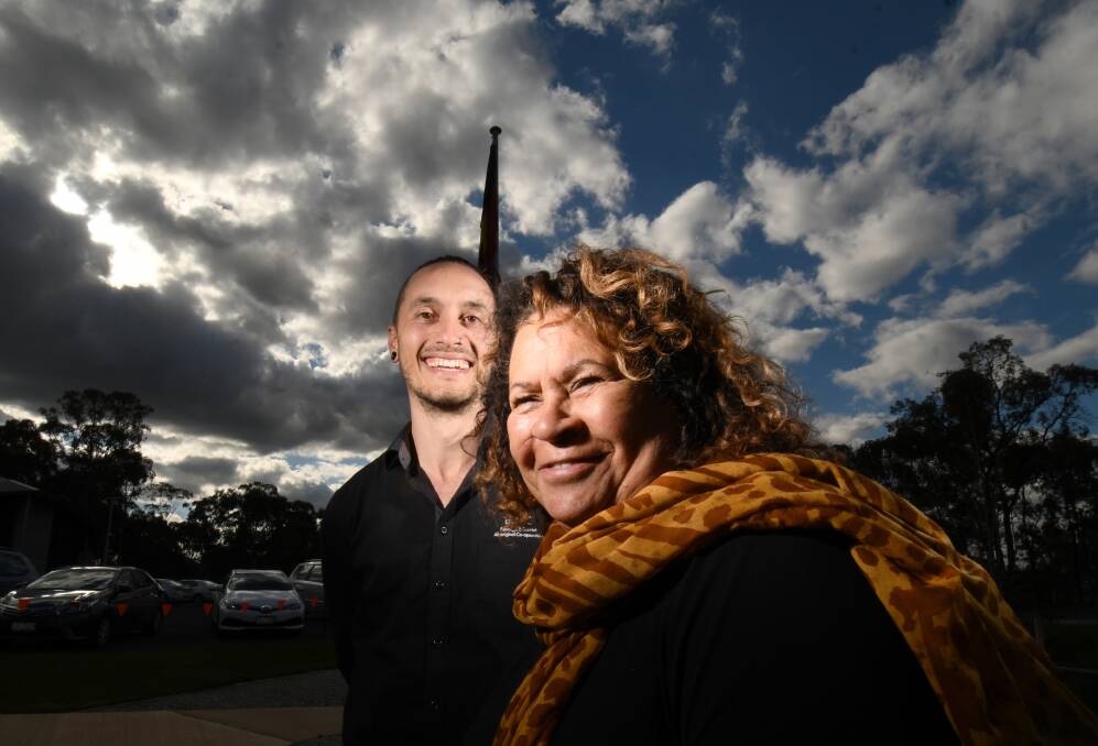 Dion Sing and Raylene Harradine of BDAC, which was awarded for its work with families involved in the child protection system. Picture: DARREN HOWE