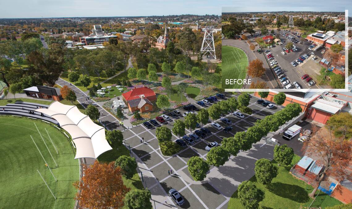 PLANS: An image of the City of Greater Bendigo's Rosalind Park Recreation Reserve Precinct Master Plan & Management Framework, which has won a Cultural Heritage Landscape Architecture Award.