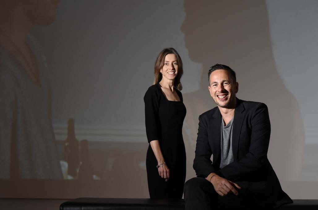 Bendigo Art Gallery director Karen Quinlan and Melbourne Fashion Festival chief executive Graeme Lewsey in 2015. Picture: JODIE DONNELLAN