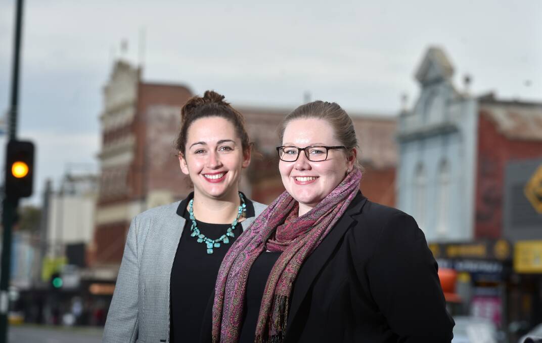 TOPICAL TALKS: ARC Justice executive officer Hayley Mansfield and Talking Justice program manager Nicole Smith. Picture: DARREN HOWE