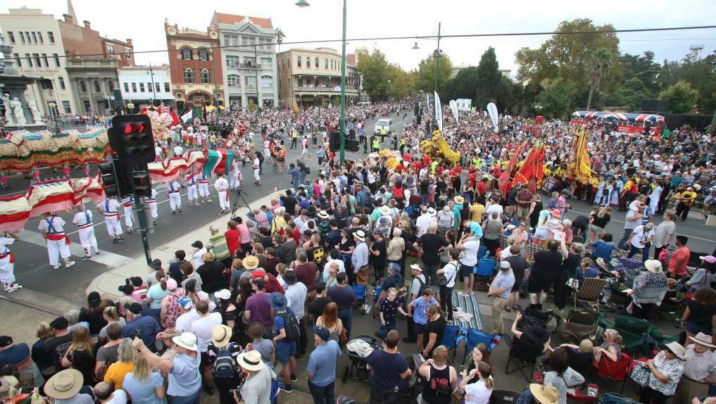 Last year's Bendigo Easter Festival drew thousands of people into the city. Picture: GLENN DANIELS