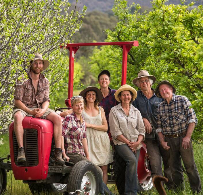 Harcourt Organic Farming Co-op's Ant Wilson, Tess Sellar, Mel Willard, Sas Allardice, Katie Finlay, Hugh Finlay and Merv Carr. Picture: OLIVER HOLMGREN
