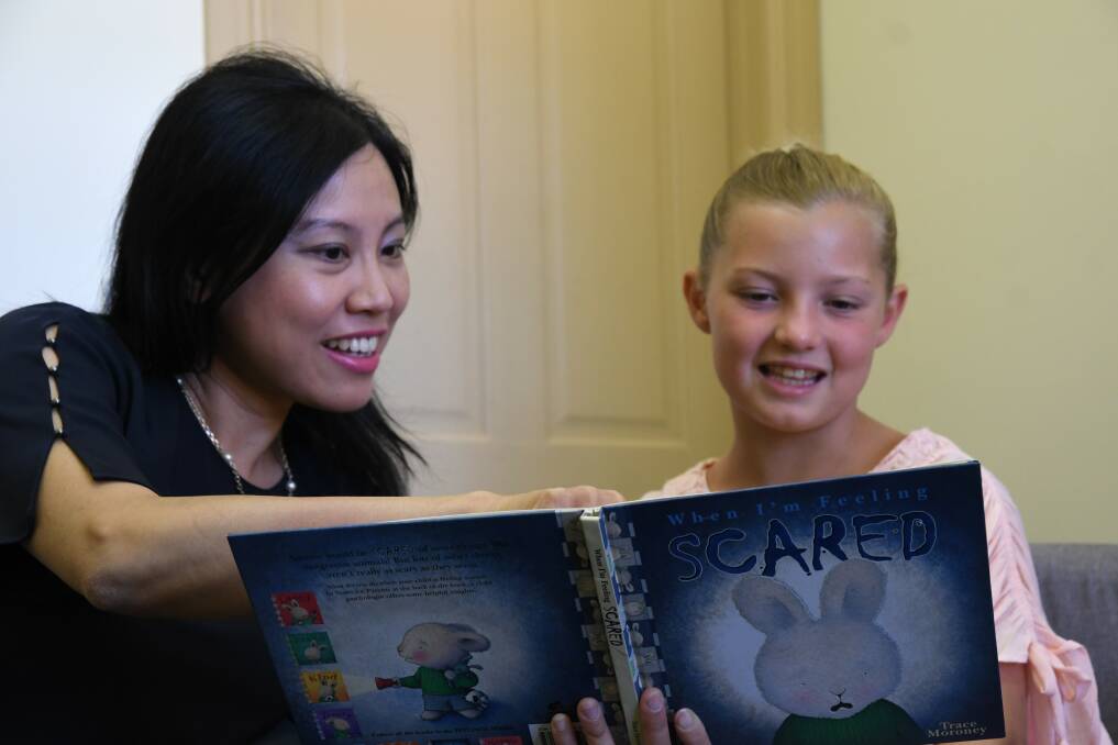 La Trobe University senior lecturer in psychology, Dr Carina Chan with Taylah Tucker. Picture: EMMA D'AGOSTINO