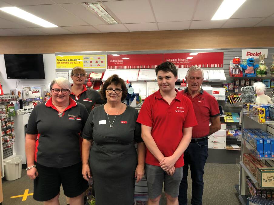The team at the Heathcote Post Office, which is among Victoria's top two post offices. Picture: SUPPLIED
