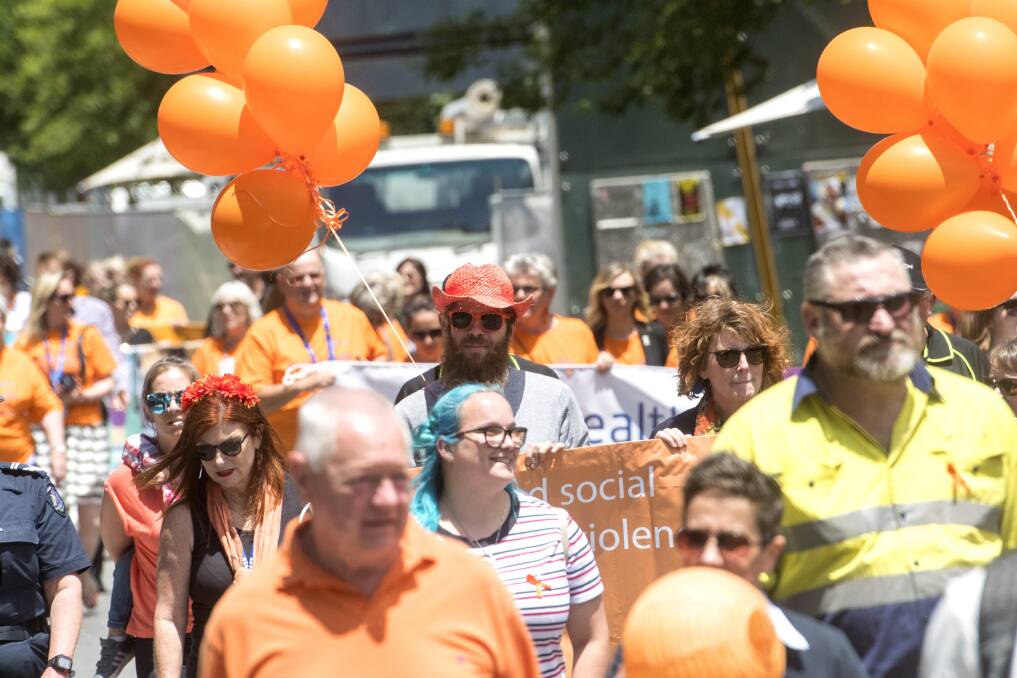 Bendigo Walks Against Violence in 2018. Picture: DARREN HOWE