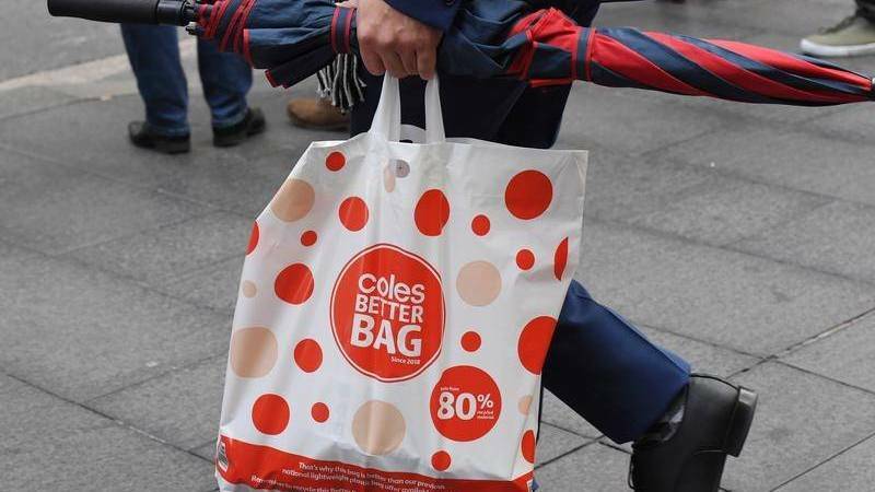 The Coles reusable plastic bag consists of 80 per cent recycled materials and is 'bigger, thicker and more durable' than single-use bags.