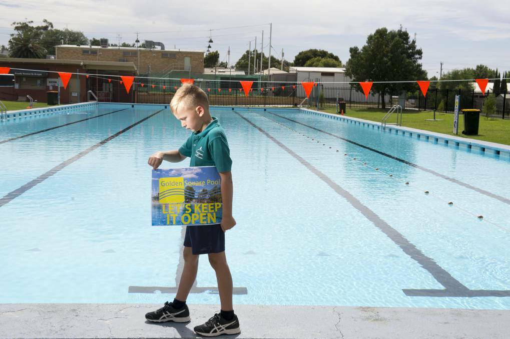 Harry Barne from Specimen Hill Primary School campaigns for the facility's survival. Click the image to read more on this issue. Picture: DARREN HOWE