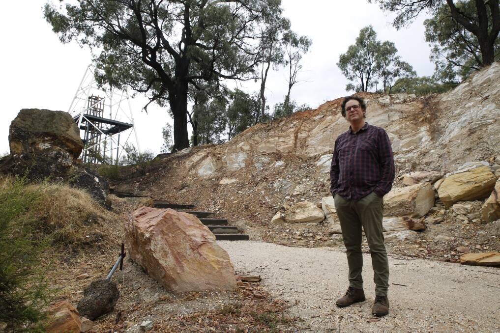 Bendigo councillor Dave Fagg at the Victoria Hill Mining Reserve. Picture: EMMA D'AGOSTINO
