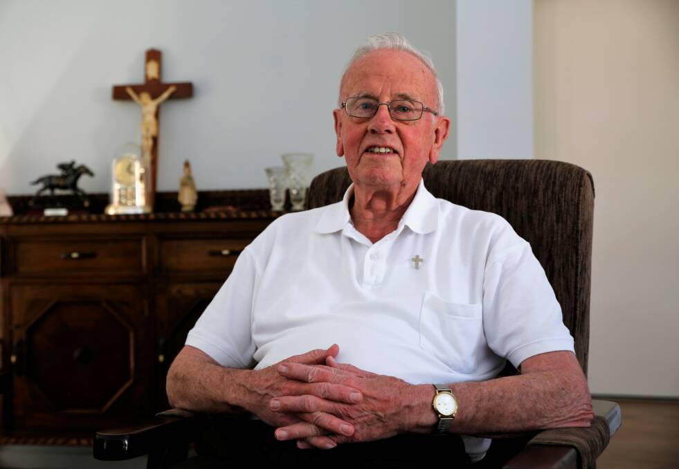 Father Ted Harte will be awarded a Medal of the Order of Australia. Picture: EMMA D'AGOSTINO