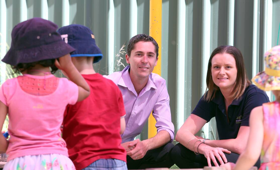 Jenny's Early Learning Centre managing director Darren Reid and assistant manager Megan Longstaff. Picture: GLENN DANIELS