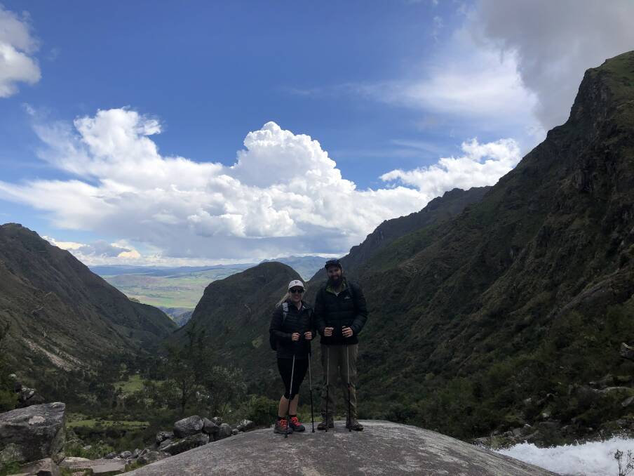 It was after hiking the Lares trek to Machu Picchu, as they were travelling down south of Peru, that the couple heard more about the coronavirus. Picture: SUPPLIED