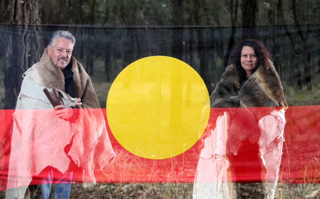 A TIME FOR THOUGHT: Rodney Carter and Pauline Ugle of the Dja Dja Wurrung Clans Aboriginal Corporation prepare for National Reconciliation Week. Picture: GLENN DANIELS