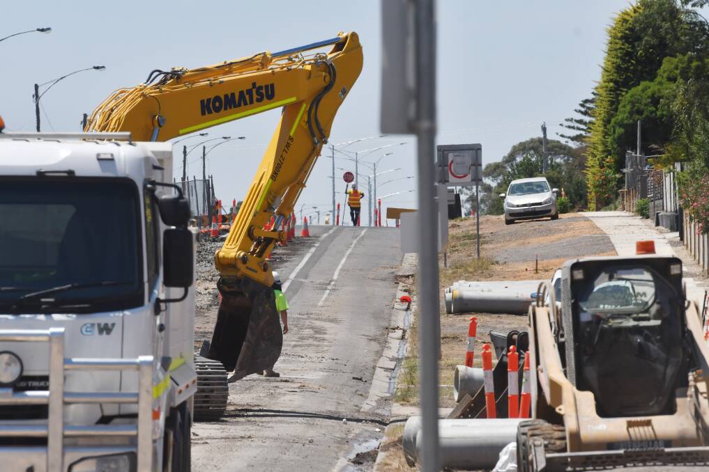 The Napier Street upgrade in White Hills on January 21. Picture: DARREN HOWE