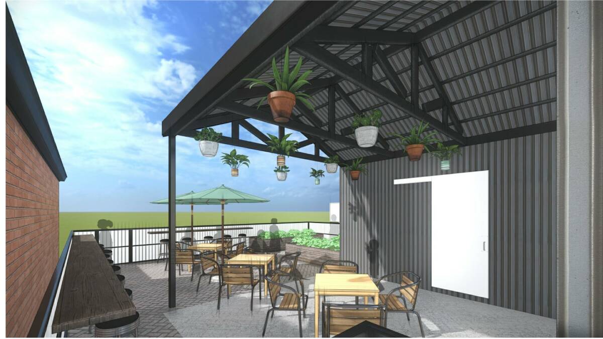 An artist's impression of the new cafe proposed for 617 Midland Highway, Huntly, as supplied to the City of Greater Bendigo.