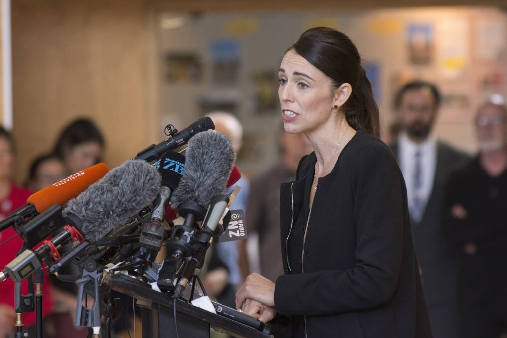 COMFORT: New Zealand Prime Minister Jacinda Ardern speaks to students at the Cashmere High School in Christchurch. Picture: AAP Image / SNPA, DAVID ALEXANDER