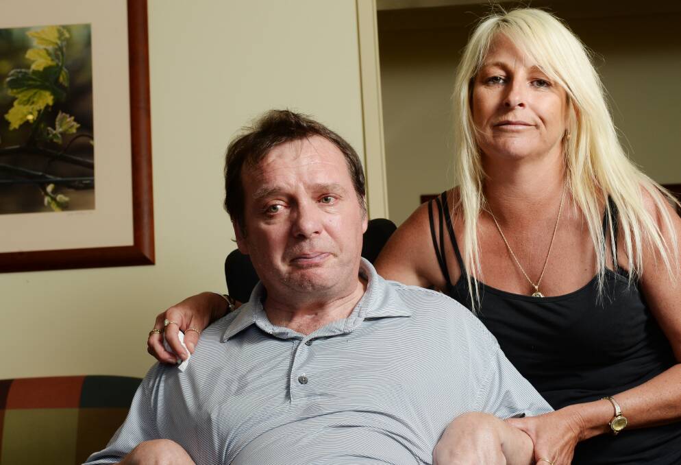 Leighton Cumming and Sharon Mitchell were hopeful the family's story would help reinforce the importance of taking preventative medication for asthma. Picture: DARREN HOWE