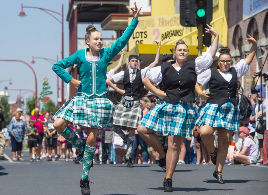 Highland dancers entertain the crowd. Picture: DARREN HOWE