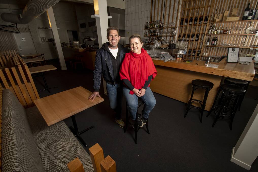 Masons of Bendigo's Nick and Sonia Anthony are planning the re-open their restaurant on the first Tuesday in June. Picture: DARREN HOWE