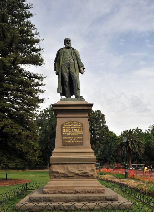 The George Lansell statue circa 2008. Picture: BILL CONROY