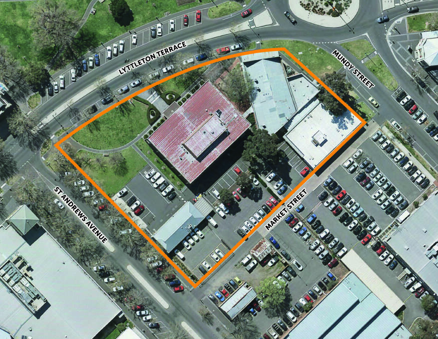 NEW DESIGNS: The site of the council's offices at Lyttleton Terrace. The council last night voted in favour of putting the land up for sale, making way for the state government's GovHub proposal. Picture: SUPPLIED