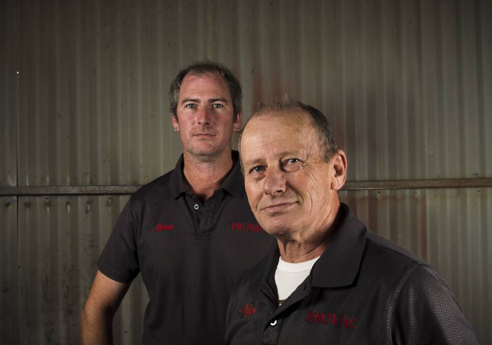 Adam Box and Nigel Box of Provac Poultry Services call on the industry to stand against animal cruelty. Picture: DARREN HOWE