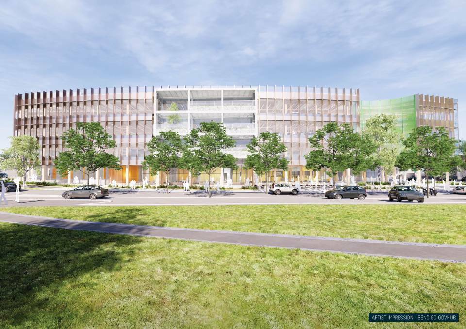 An artist's impression of the proposed $90 million Bendigo GovHub at Lyttleton Terrace. Picture: SUPPLIED