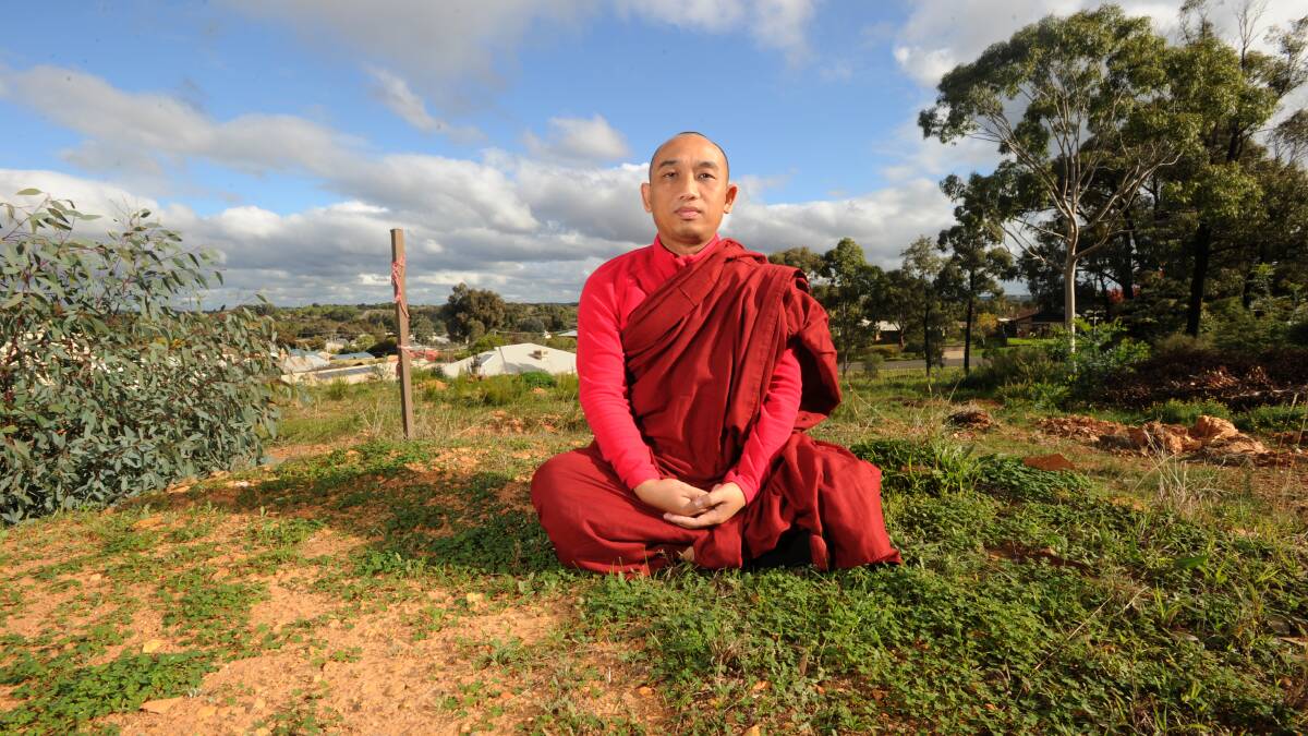 The Venerable Ashin Moonieinda says Bendigo's Karen community is worried for people in Myanmar. Picture: NONI HYETT