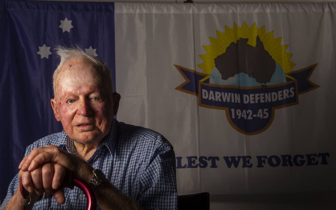 Bill Hosking was about 19 when he served in Darwin during World War II. Picture: DARREN HOWE