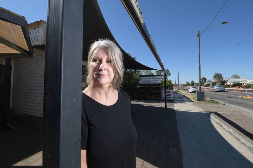 Sharon Chibnall has decided to close the Loaded Plate Cafe after a year's disruption to traffic along Napier Street. She hopes to re-open once road upgrades are complete. Picture: NONI HYETT