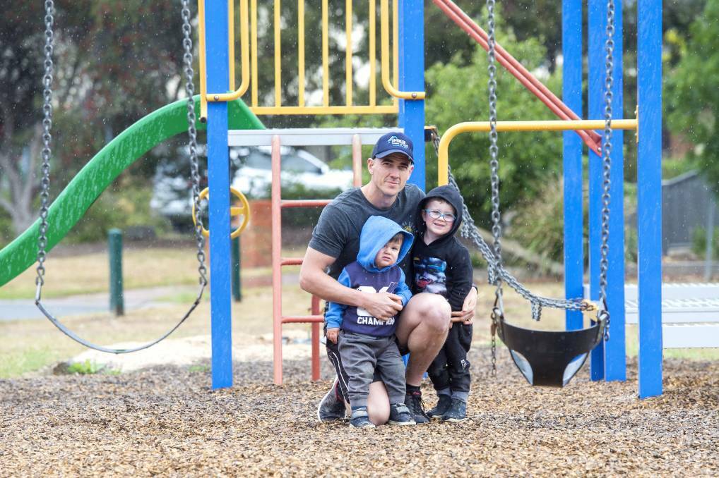 Lachlan O'Toole voiced his concerns about closing the play space at a listening post last week. Picture: DARREN HOWE