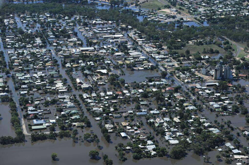 REFLECTING: Flooding in central Victoria in 2011, viewed from the air. The floods happened 10 years ago this week.