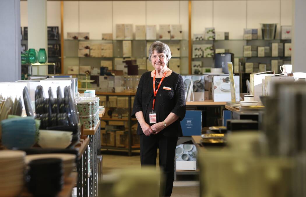 Joy Tappe remembers when dockets were handwritten and the elevator at the Bendigo store was operated with a crank. Picture: GLENN DANIELS